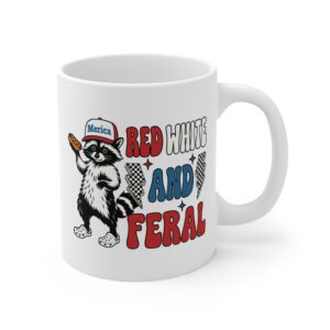 Red, White and Feral | Funny 4th of July Mug