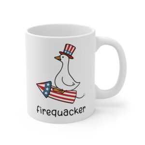Funny Firequacker Goose | 4th of July Independence Day Mug