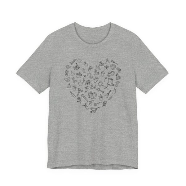 Cute Gardening Heart Shape T-shirt