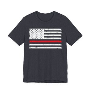 Thin Red Line | USA Flag | Firefighter T-shirt