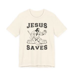 Hockey Goaltender Jesus Saves | Funny Ice Hockey Goalie T-shirt