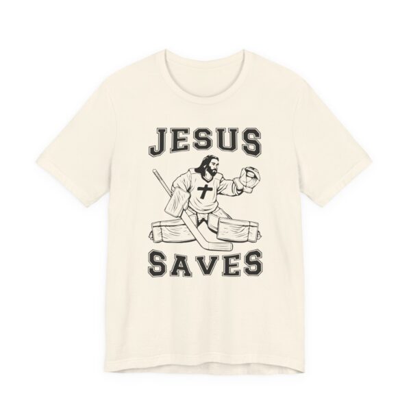 Hockey Goaltender Jesus Saves | Funny Ice Hockey Goalie T-shirt