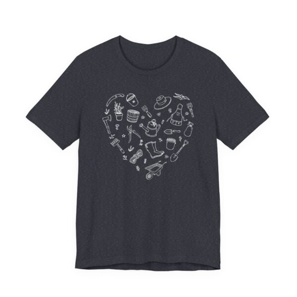 Cute Gardening Heart Shape T-shirt