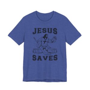 Hockey Goaltender Jesus Saves | Funny Ice Hockey Goalie T-shirt