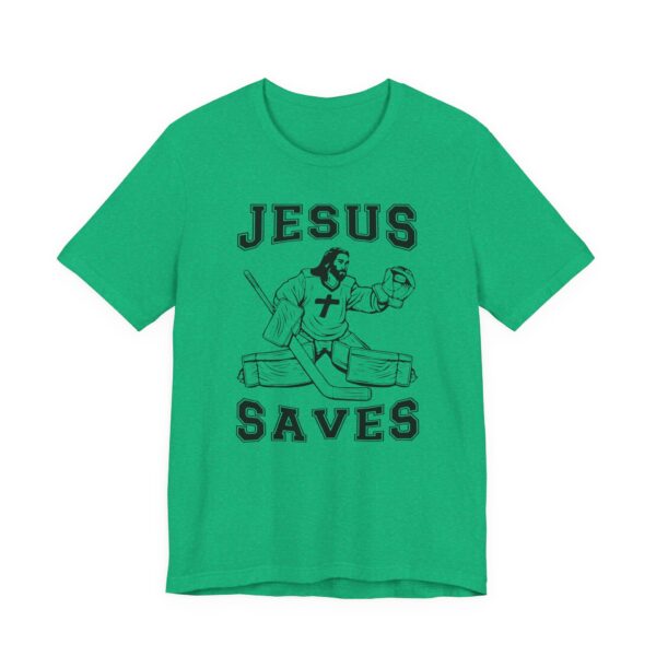 Hockey Goaltender Jesus Saves | Funny Ice Hockey Goalie T-shirt