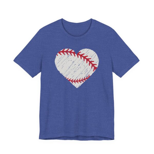 Distressed Baseball Heart T-shirt
