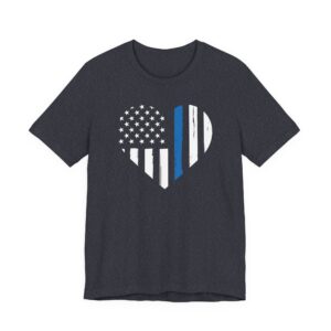 Thin Blue Line Heart | Police Support T-shirt
