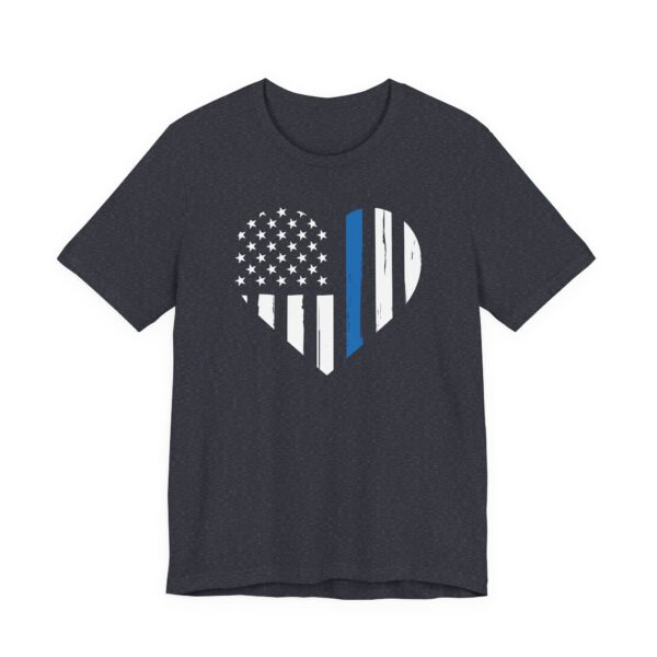 Thin Blue Line Heart | Police Support T-shirt