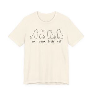 Funny Un Deux Trois Cat T-shirt