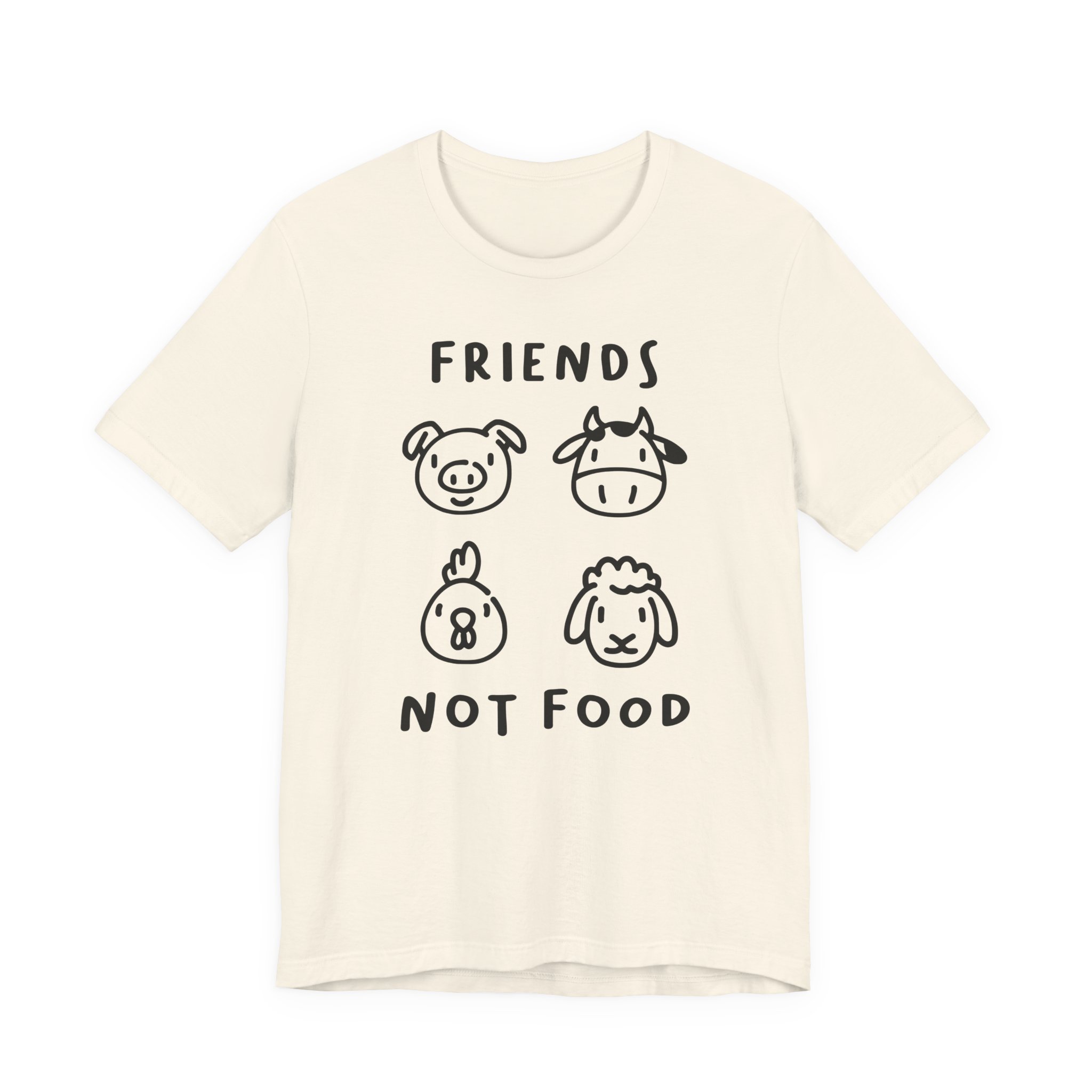 Friends Not Food | Cute Vegan T-shirt