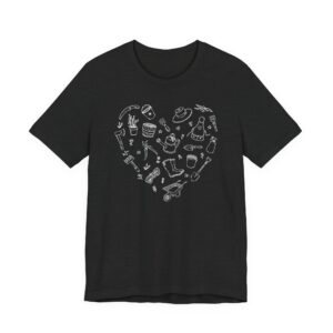 Cute Gardening Heart Shape T-shirt