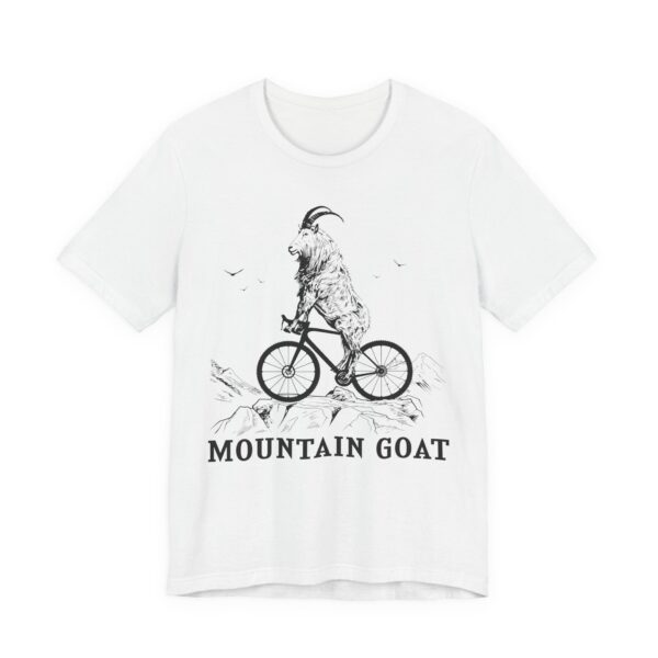 Mountain Goat Riding Bicycle | Funny Mountain Bike Cycling T-shirt