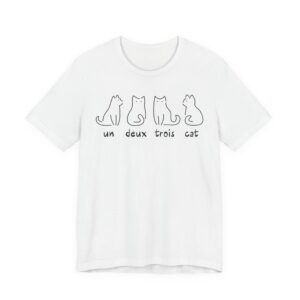Funny Un Deux Trois Cat T-shirt