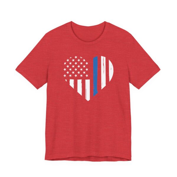 Thin Blue Line Heart | Police Support T-shirt