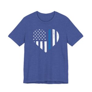 Thin Blue Line Heart | Police Support T-shirt