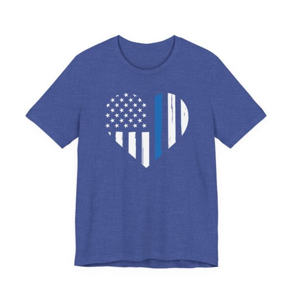 Thin Blue Line Heart | Police Support T-shirt
