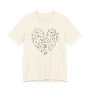 Cute Gardening Heart Shape T-shirt