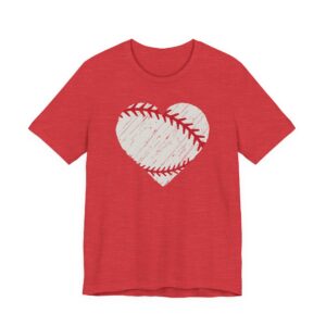 Distressed Baseball Heart T-shirt