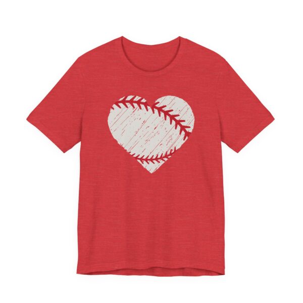 Distressed Baseball Heart T-shirt