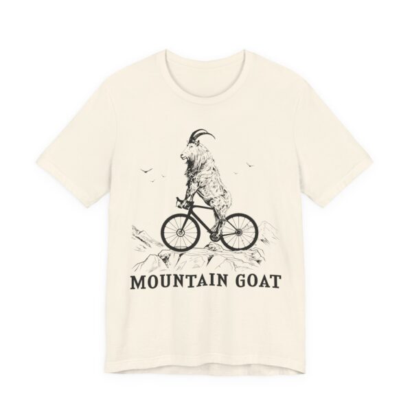 Mountain Goat Riding Bicycle | Funny Mountain Bike Cycling T-shirt