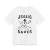 Hockey Goaltender Jesus Saves | Funny Ice Hockey Goalie T-shirt