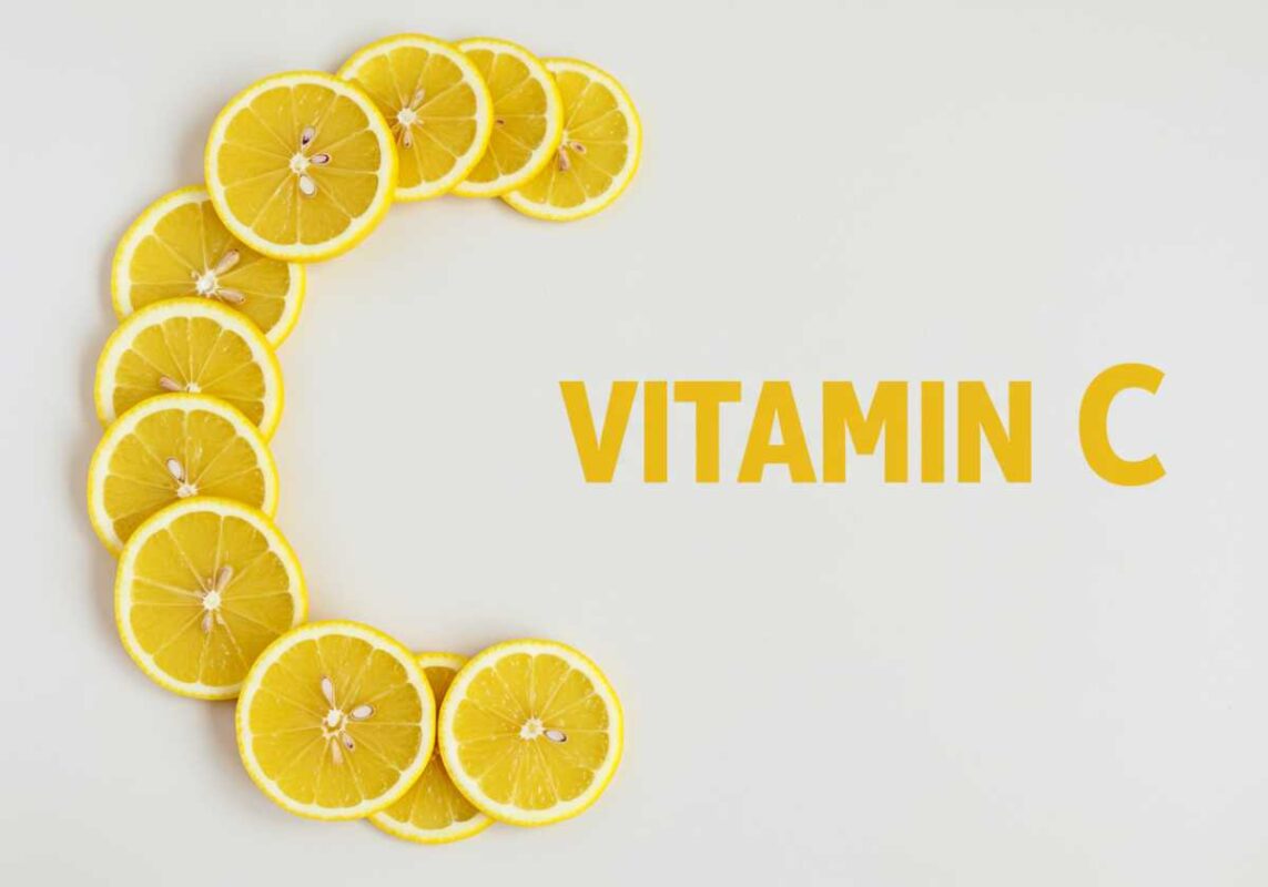 Image of Vitamin C concept from several lemon slices.