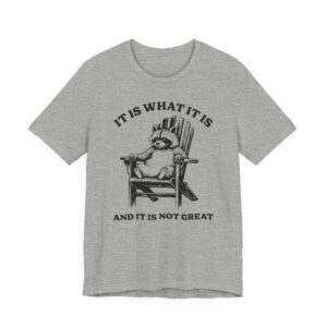 It Is What It Is and It Is Not Great | Funny Raccoon T-shirt