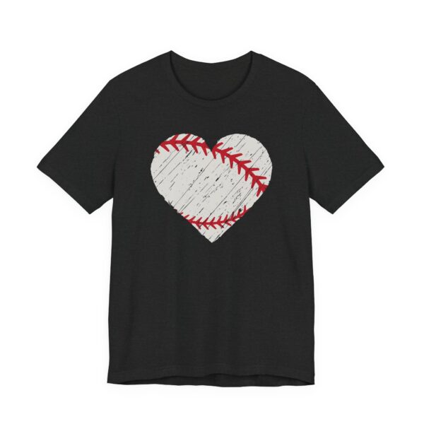 Distressed Baseball Heart T-shirt