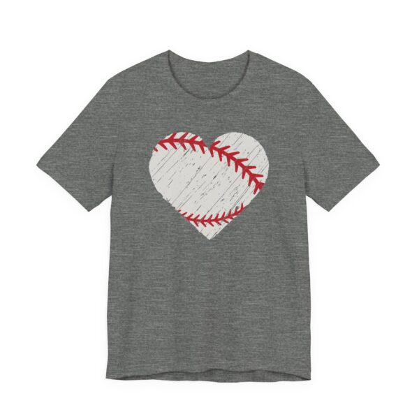 Distressed Baseball Heart T-shirt