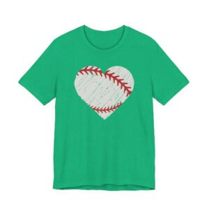 Distressed Baseball Heart T-shirt