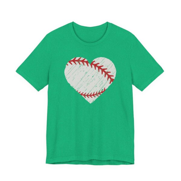 Distressed Baseball Heart T-shirt