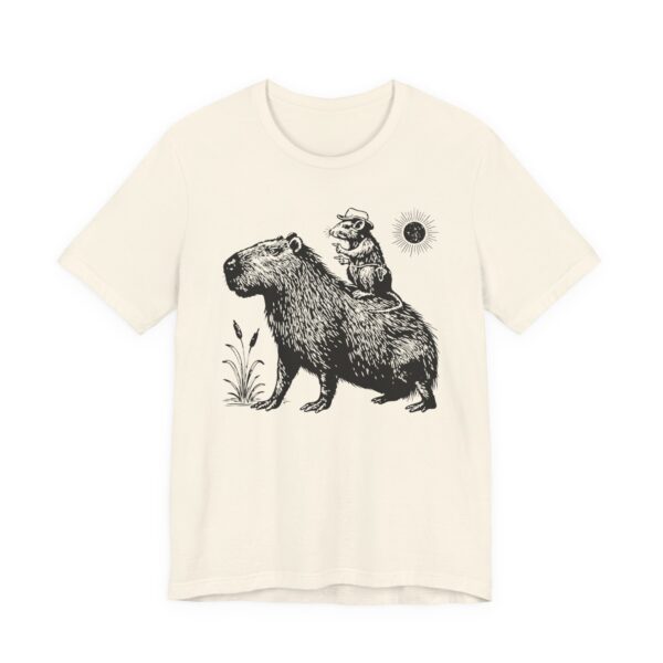 Funny Capybara and Cowboy Rat T-shirt