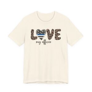 Thin Blue Line Heart | Love My Officer | Cute Police T-shirt