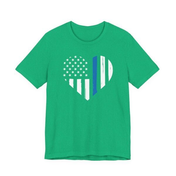 Thin Blue Line Heart | Police Support T-shirt