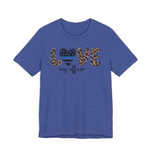 Thin Blue Line Heart | Love My Officer | Cute Police T-shirt