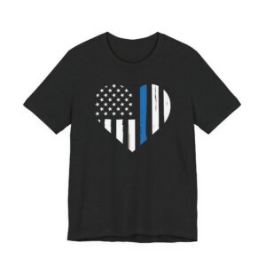 Thin Blue Line Heart | Police Support T-shirt