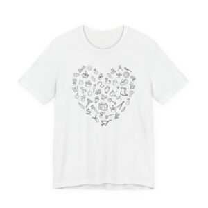 Cute Gardening Heart Shape T-shirt