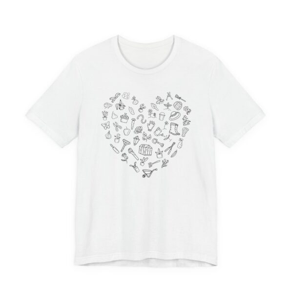 Cute Gardening Heart Shape T-shirt