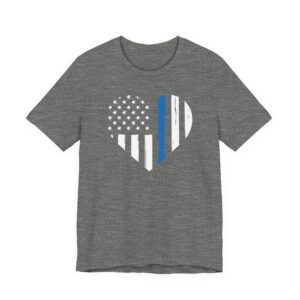 Thin Blue Line Heart | Police Support T-shirt