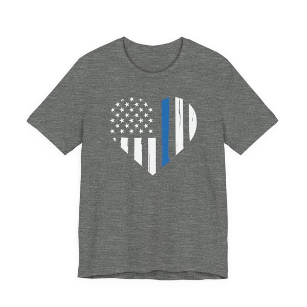 Thin Blue Line Heart | Police Support T-shirt