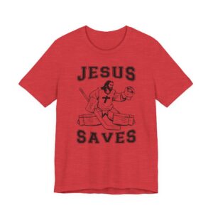 Hockey Goaltender Jesus Saves | Funny Ice Hockey Goalie T-shirt