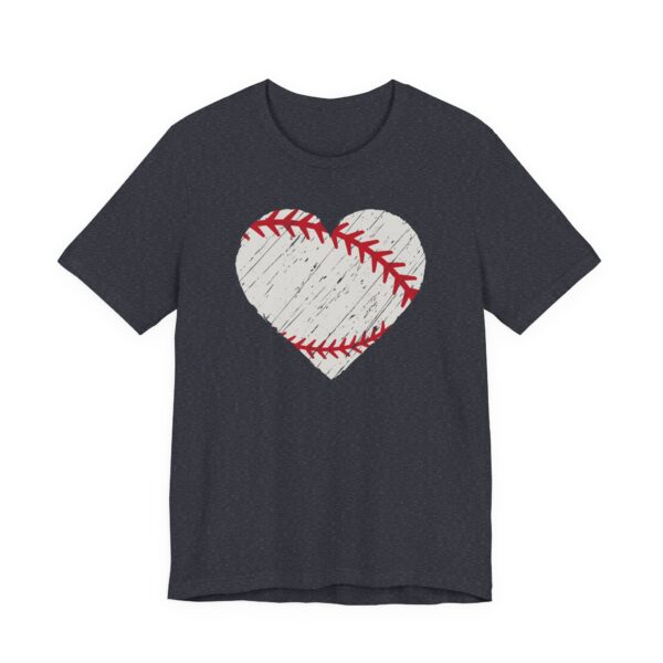 Distressed Baseball Heart T-shirt