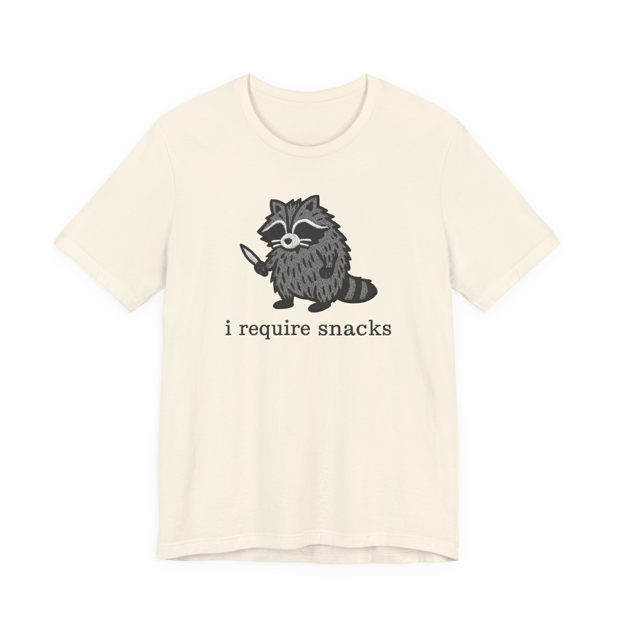 I Require Snacks | Funny Raccoon T-Shirt