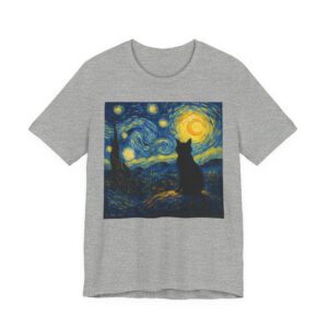 Van Gogh Starry Night Cat T-Shirt