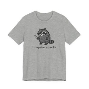 I Require Snacks | Funny Raccoon T-Shirt