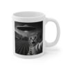 Funny Cat Selfie with Alien UFO Mug