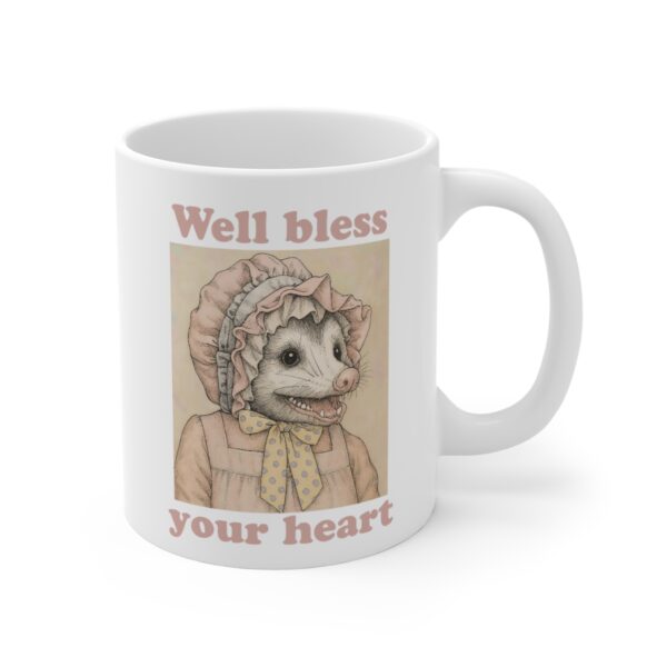 Well, Bless Your Heart | Funny Cottagecore Opossum Mug