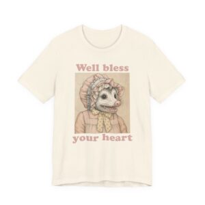 Well, Bless Your Heart | Funny Cottagecore Opossum T-shirt