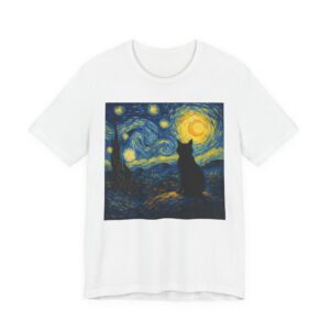 Van Gogh Starry Night Cat T-Shirt