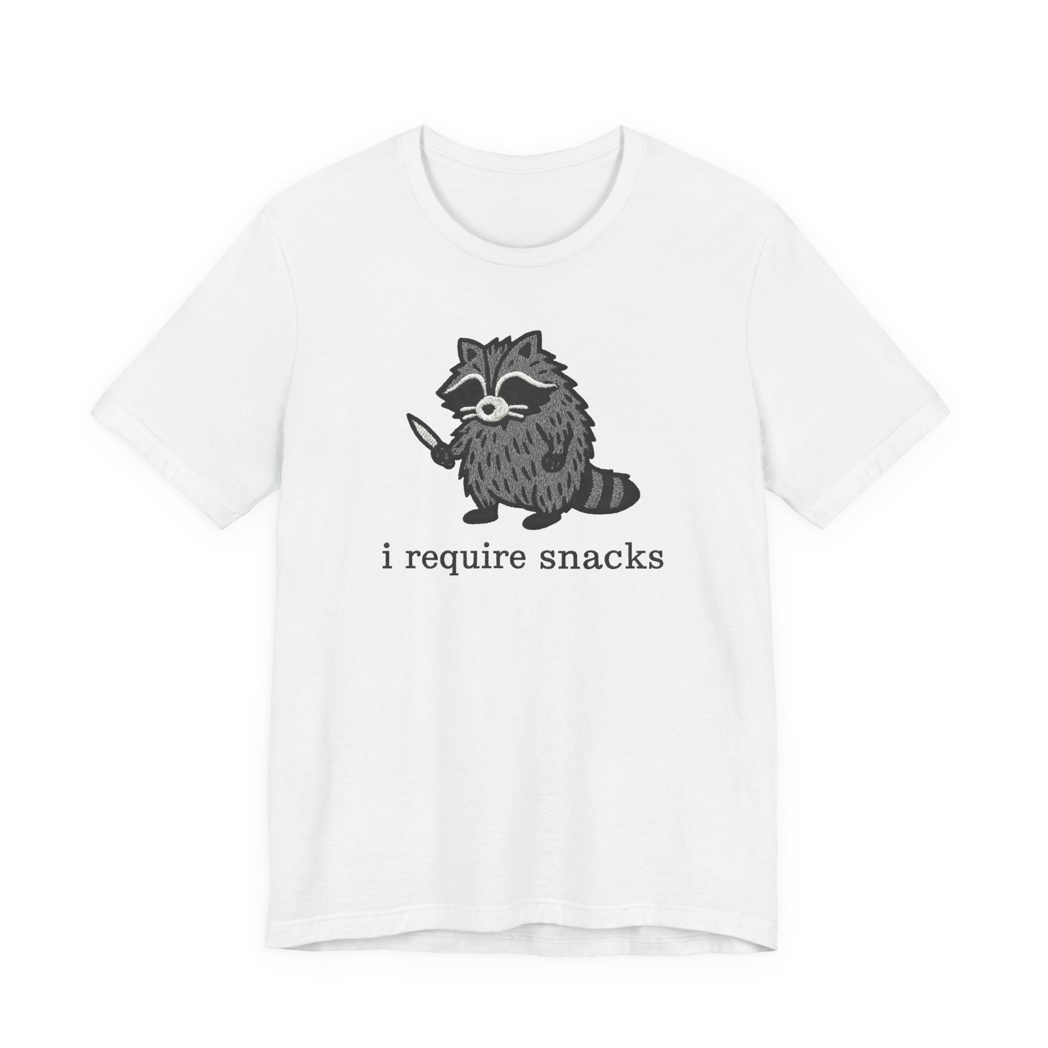 I Require Snacks | Funny Raccoon T-Shirt